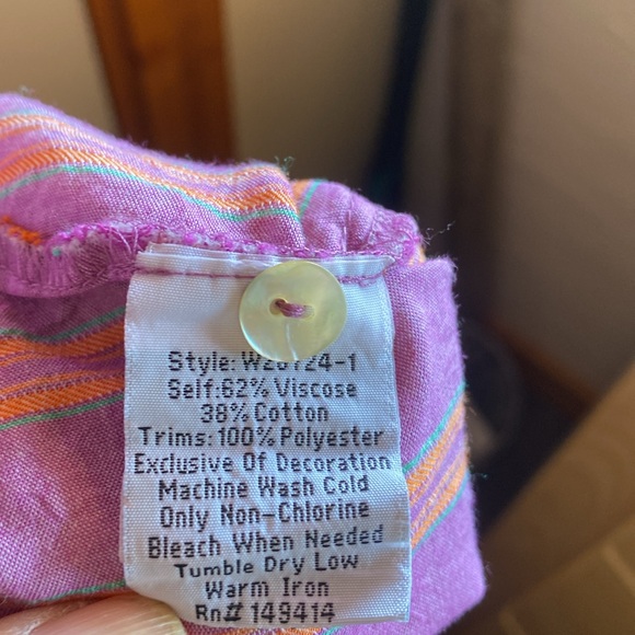 Johnny Was NWT INDALO Boho Embroidered Button Down Long Sleeve Tunic Blouse XL - Picture 14 of 16